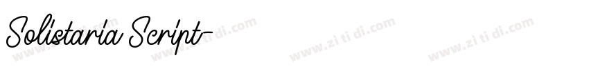 Solistaria Script字体转换